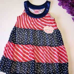NEW LIPSTIK GIRLS PATRIOTIC RED / WHITE / BLUE DRE